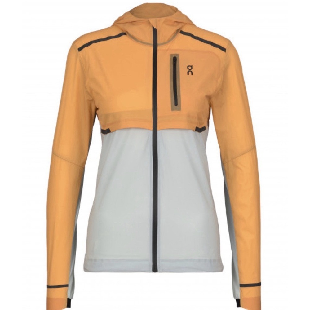 On Cloud Weather Zip Up Jacket Lightweight Running Windbreaker Mango‎ Sz-M 239$